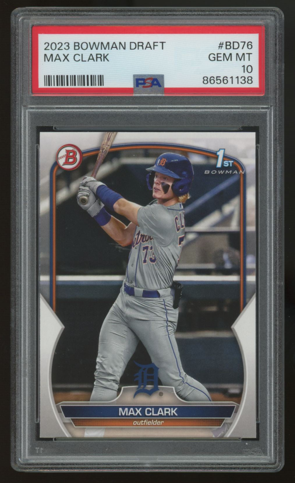 2023 Bowman Draft Max Clark 1st #BD-76 PSA 10