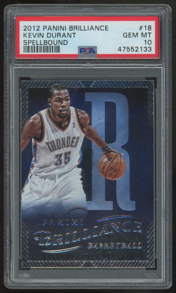 2012-13 Panini Brilliance Kevin Durant Spellbound #18 PSA 10