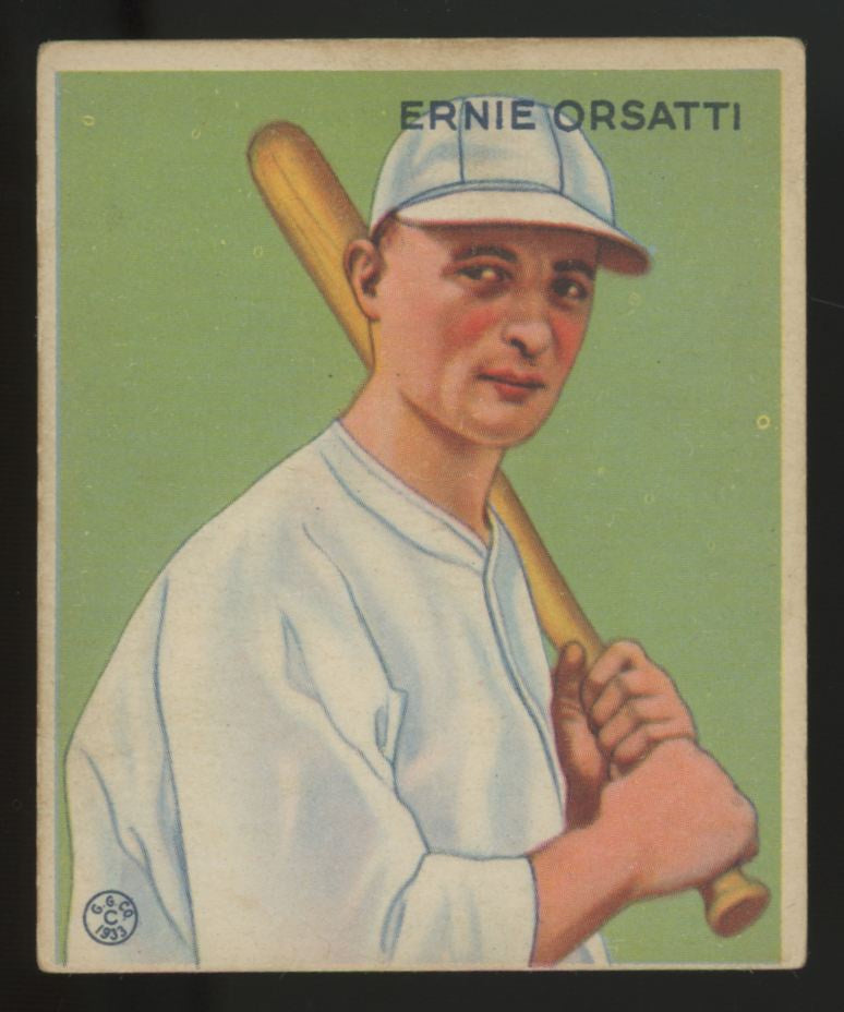 1933 Goudey Ernie Orsatti #201 VG