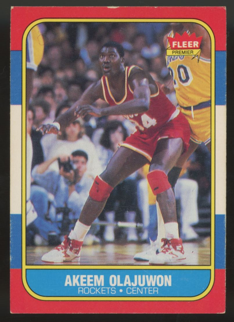 1986-87 Fleer Premier Hakeem "Akeem" Olajuwon RC #82 VG/EX