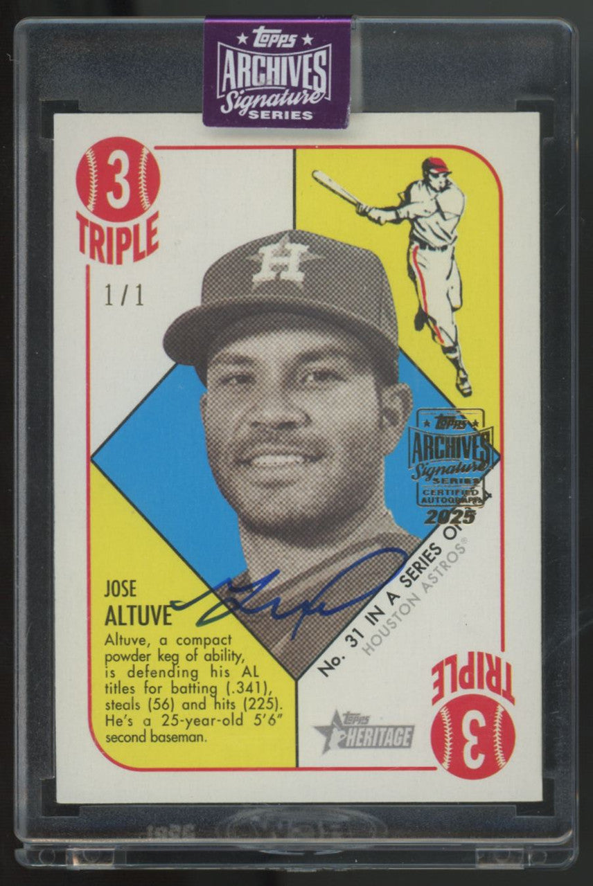 2025 Topps Archives Signature Series Jose Altuve Auto 1/1 #31