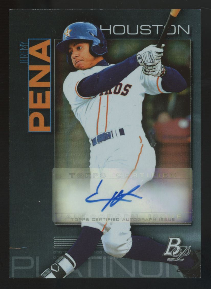 2020 Bowman Platinum Jeremy Pena Prospect Auto #TOP-52