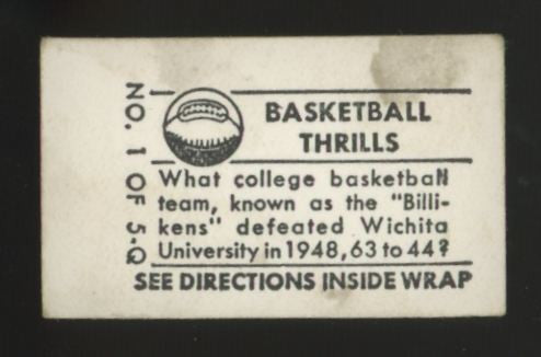 1948 Topps Magic St. Louis University Basketball Thrills #1 VG "A"