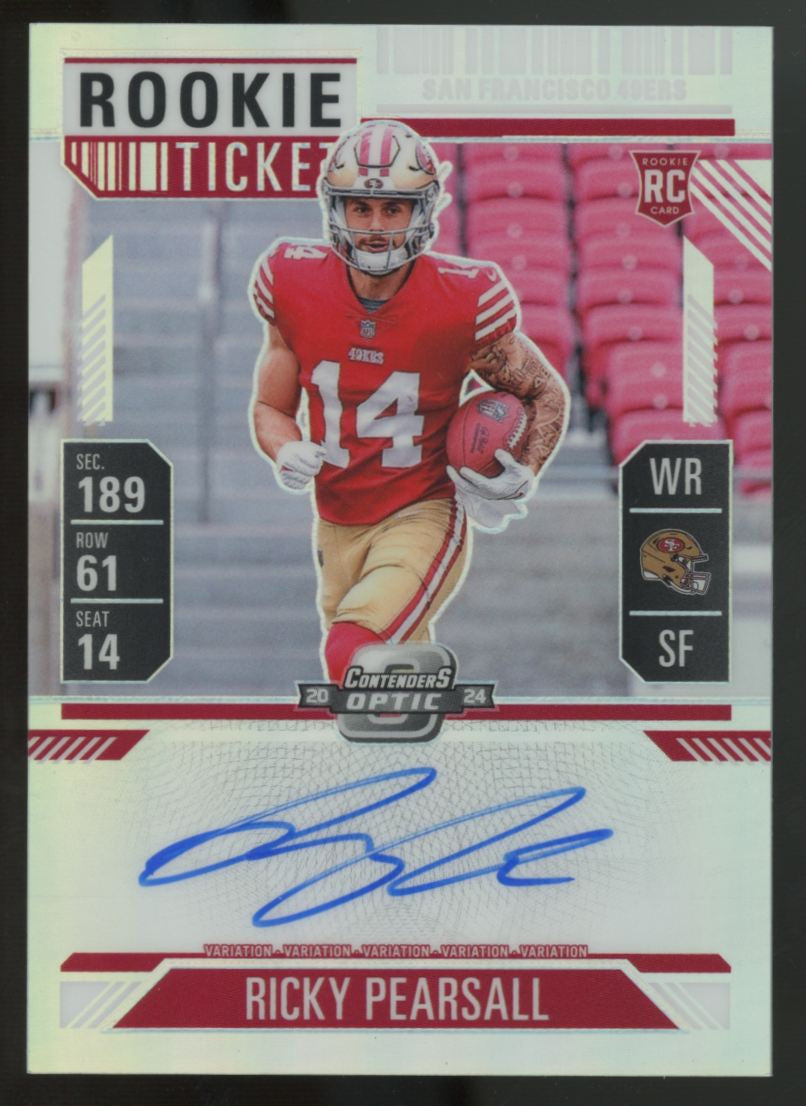 2024 Panini Contenders Optic Ricky Pearsall RC Ticket Auto #109