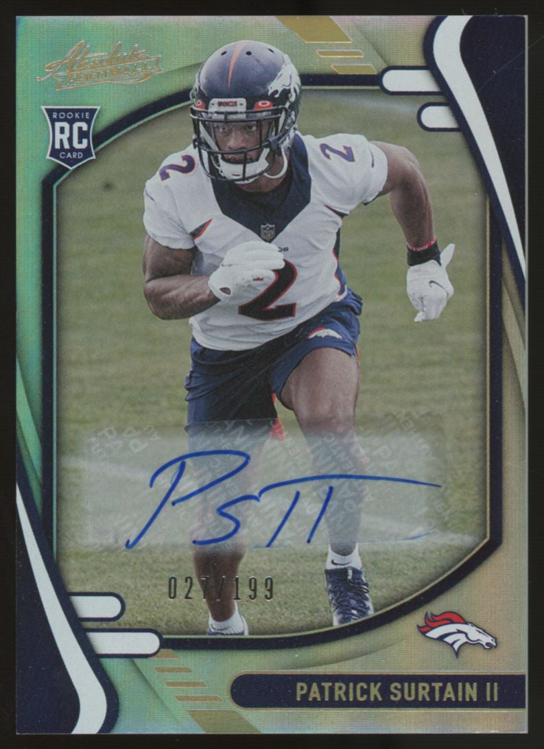 2021 Absolute Patrick Surtain II RC Auto Silver /199 #143