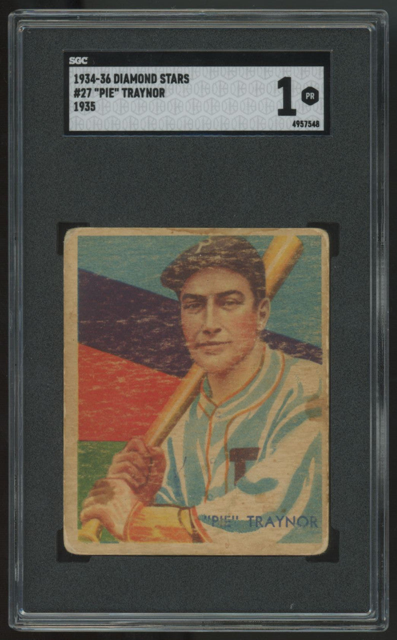 1934-36 National Chicle Diamond Stars Harold "Pie" Traynor #27 SGC 1
