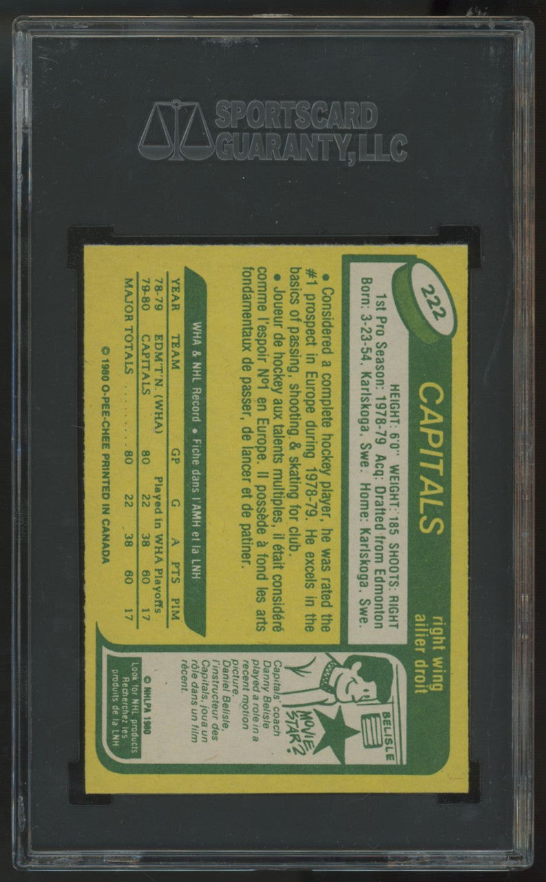 1980-81 O-Pee-Chee Bengt Gustafsson RC #222 SGC 9