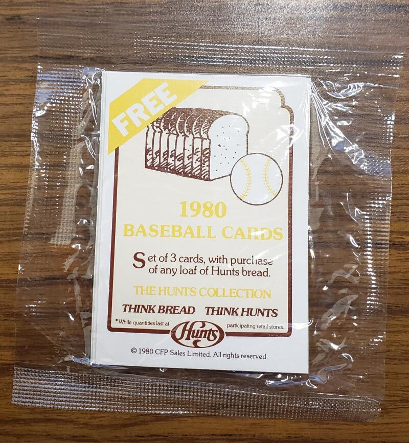 1980 Topps Baseball Sealed Pack Lot of 15 Hunts Bread 3-Card Packs
