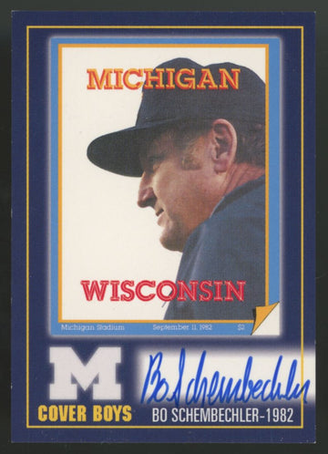 2003 TK Legacy Bo Schembechler Michigan Cover Boys Auto #MC3