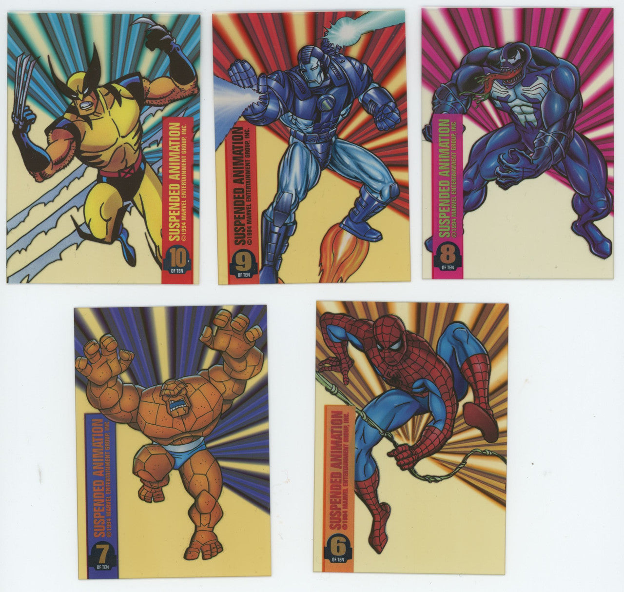 1994 Fleer Marvel Universe Suspended Animation Complete Set (10)