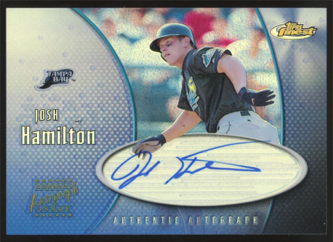 2001 Topps Finest Josh Hamilton Auto #FA-JHH "B"