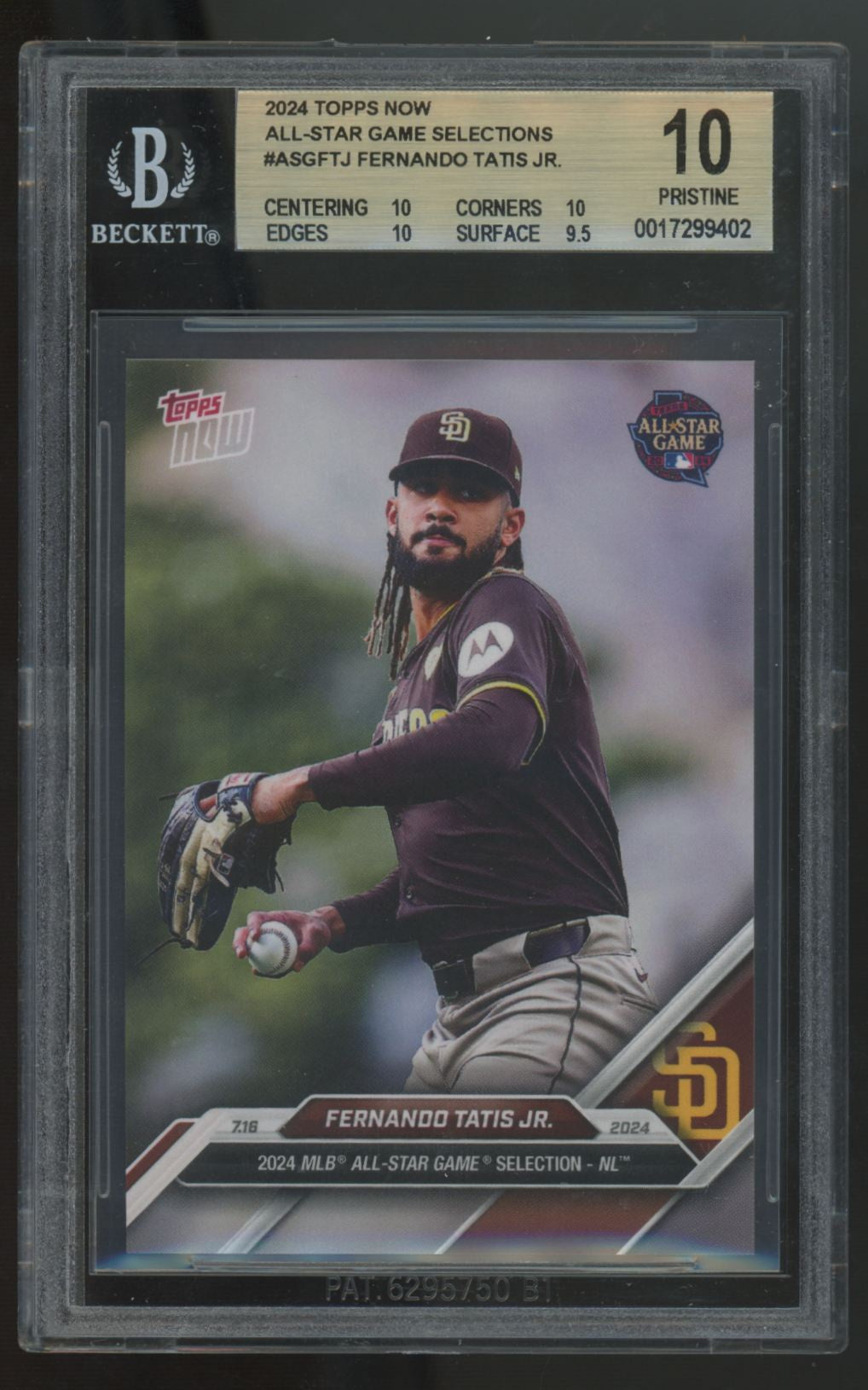 2024 Topps Now Fernando Tatis Jr. All-Star Game #ASG-FTJ BGS 10