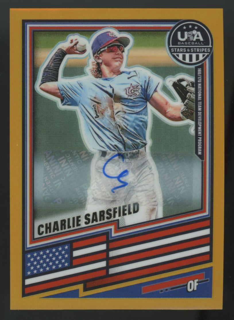 2026 Panini USA Stars & Stripes Charlie Sarsfield Gold Auto /10 #132