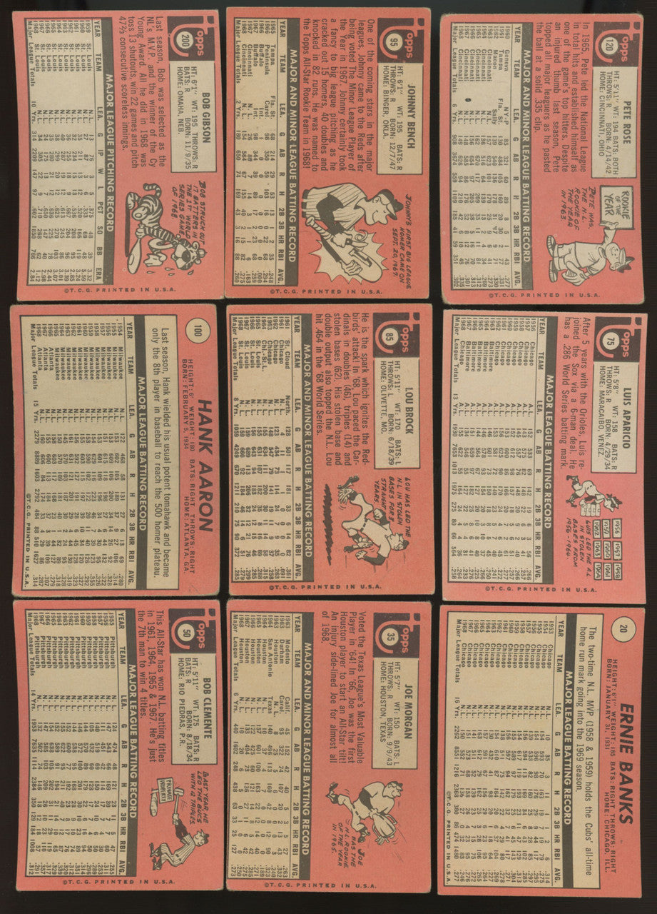 1969 Topps Baseball Near Complete Set (647/664) VG