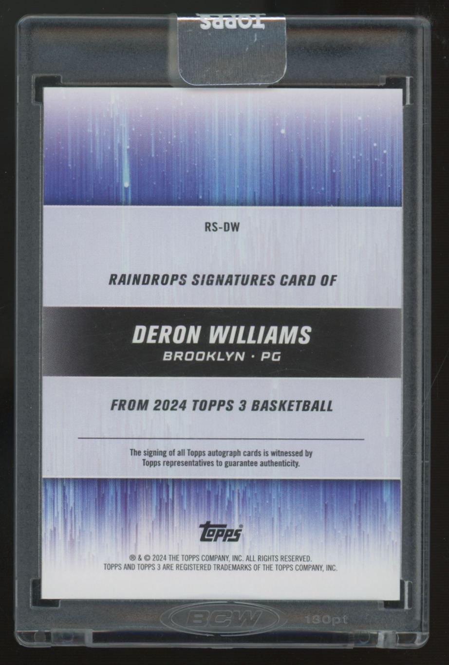 2023-24 Topps 3 Deron Williams Raindrops Auto /49 #RS-DW