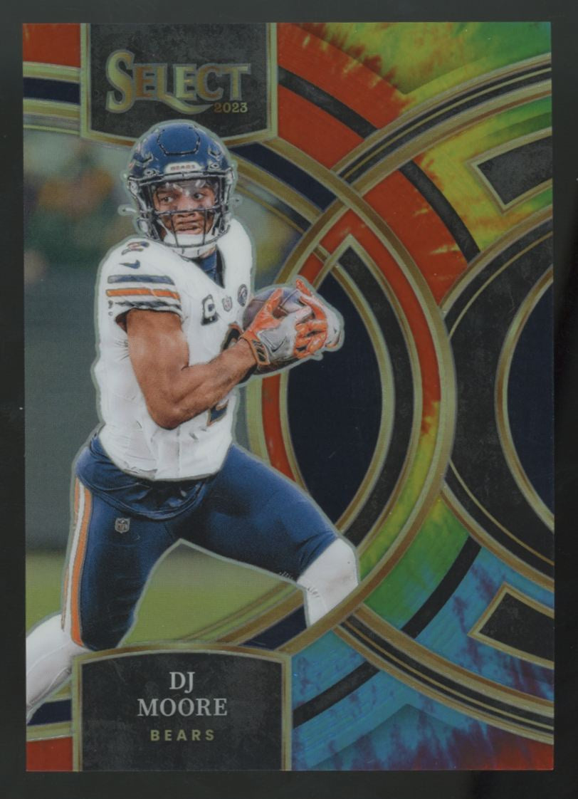 2023 Panini Select DJ Moore Premier Tie-Dye Prizm /25 #159