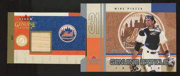 2004 Fleer Genuine Insider Mike Piazza Article Bat Patch /100 #GI-MP