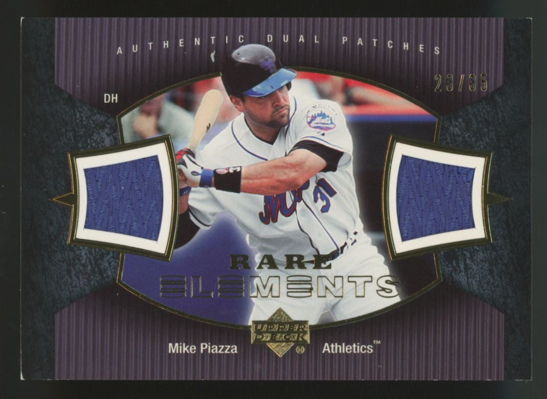 2007 Upper Deck Elements Mike Piazza Rare Elements Dual Patch /35 #RE-MP