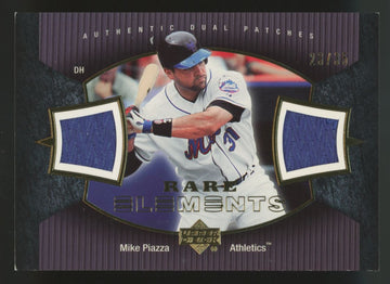 2007 Upper Deck Elements Mike Piazza Rare Elements Dual Patch /35 #RE-MP