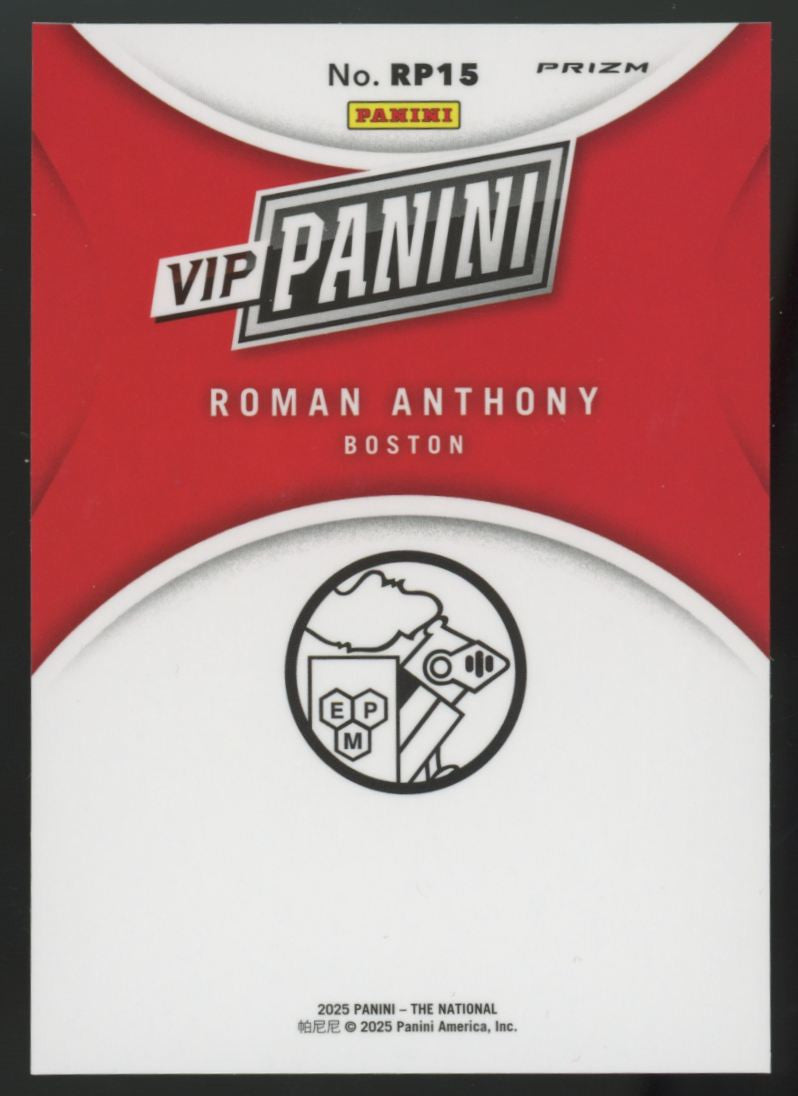 2025 Panini The National Roman Anthony Rated Prospect VIP Baja Stripe #RP15