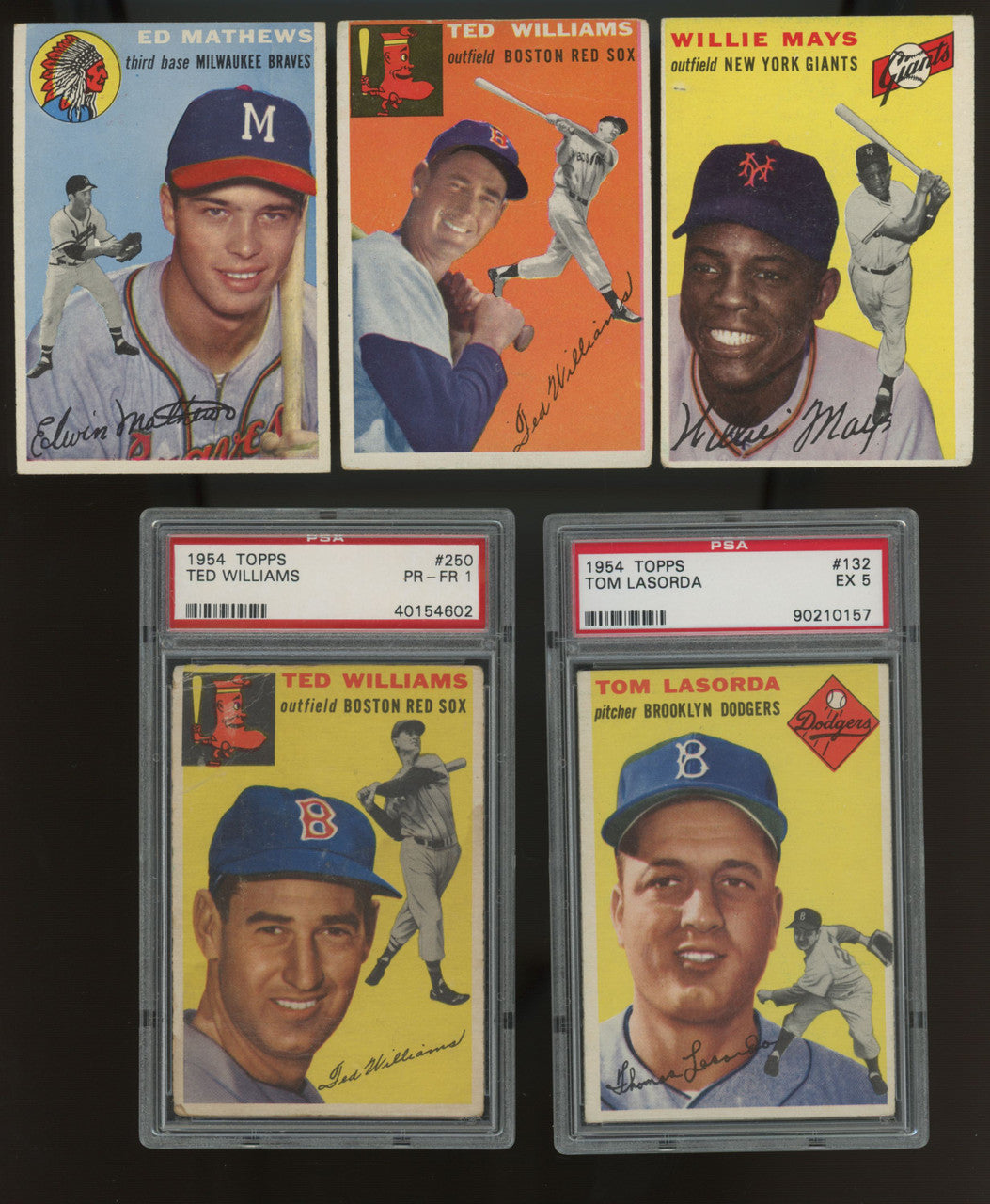 1954 Topps Baseball Complete Set (250) Overall VG-EX w/ Graded