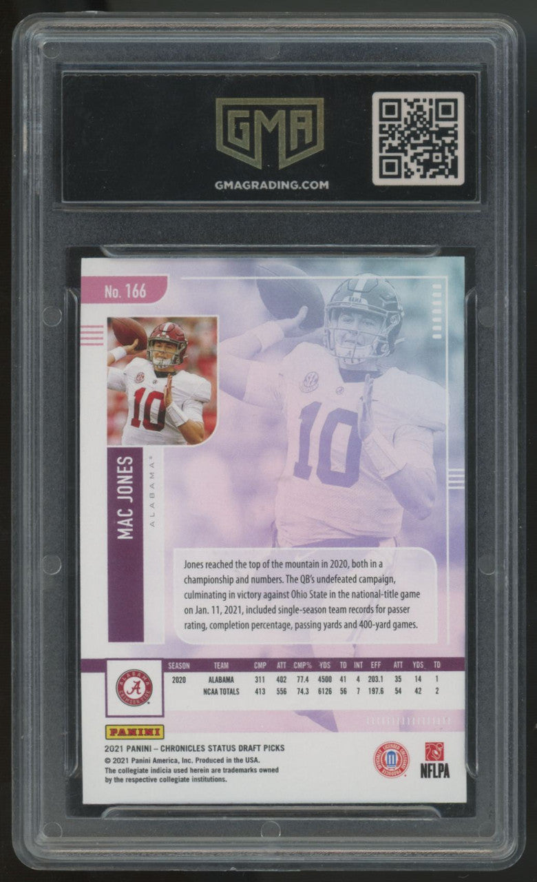 2021 Panini Chronicles Draft Mac Jones RC Status Rookie #166 GMA 10