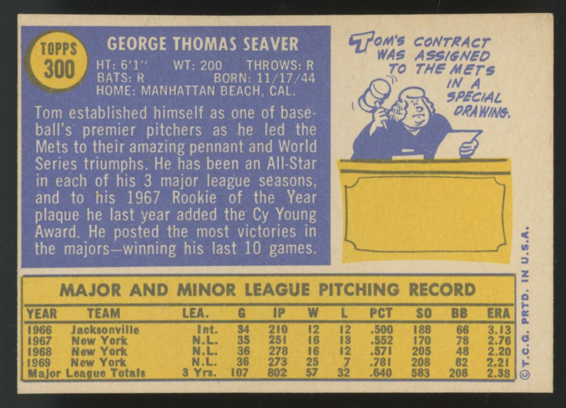 1970 Topps Tom Seaver #300 EX