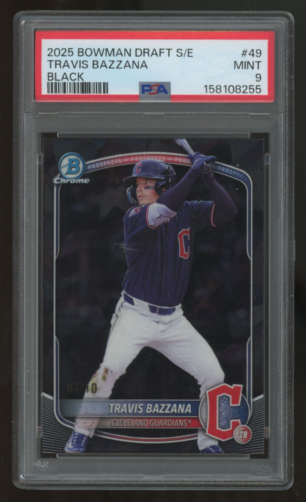 2025 Bowman Chrome Sapphire Travis Bazzana Black /10 #BDC-49 PSA 9