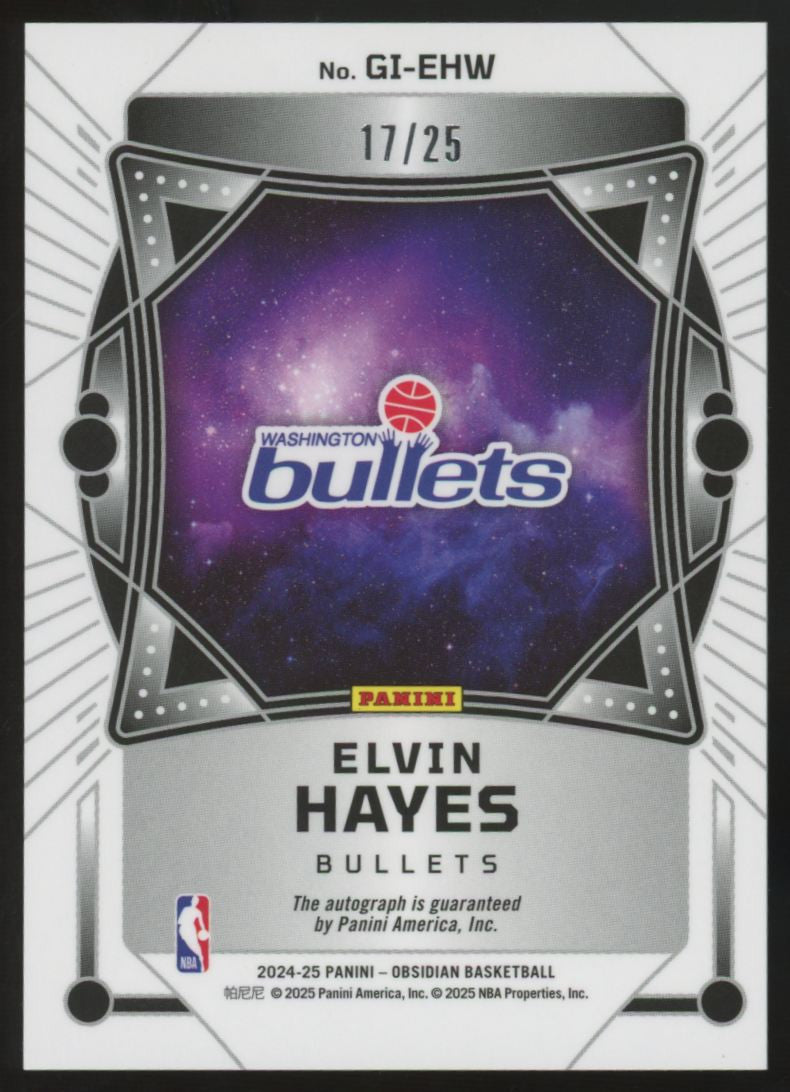 2024-25 Obsidian Elvin Hayes Galaxy Ink Electric Etch Green Flood Auto /25