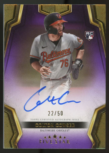 2024 Five Star Colton Cowser RC Auto Purple /50 #FSA-CCOW