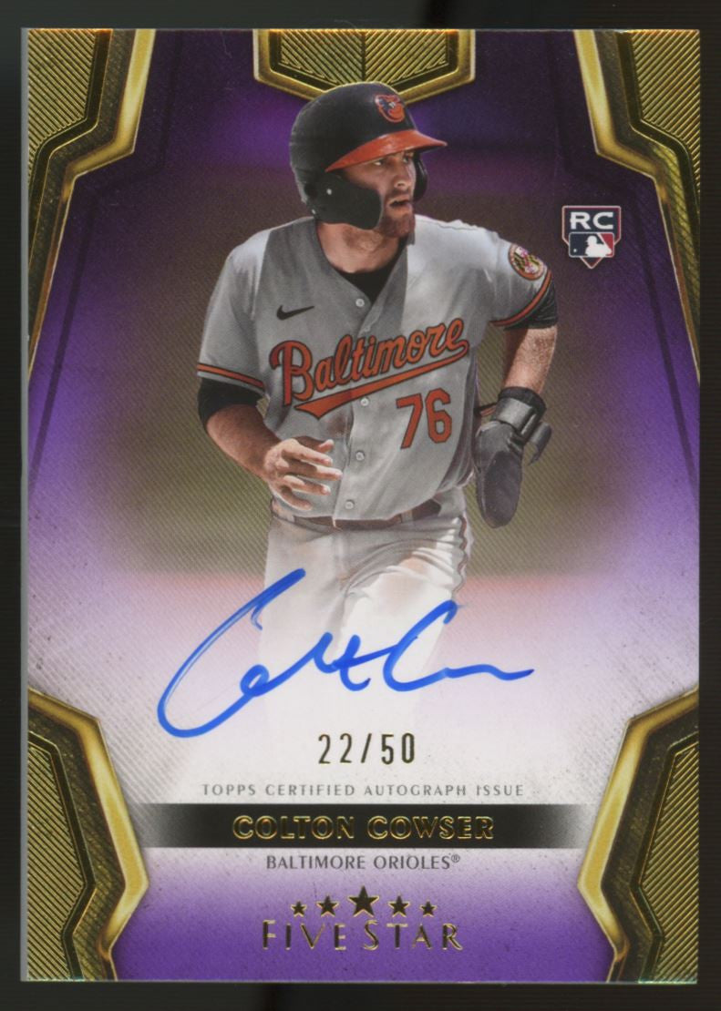 2024 Five Star Colton Cowser RC Auto Purple /50 #FSA-CCOW