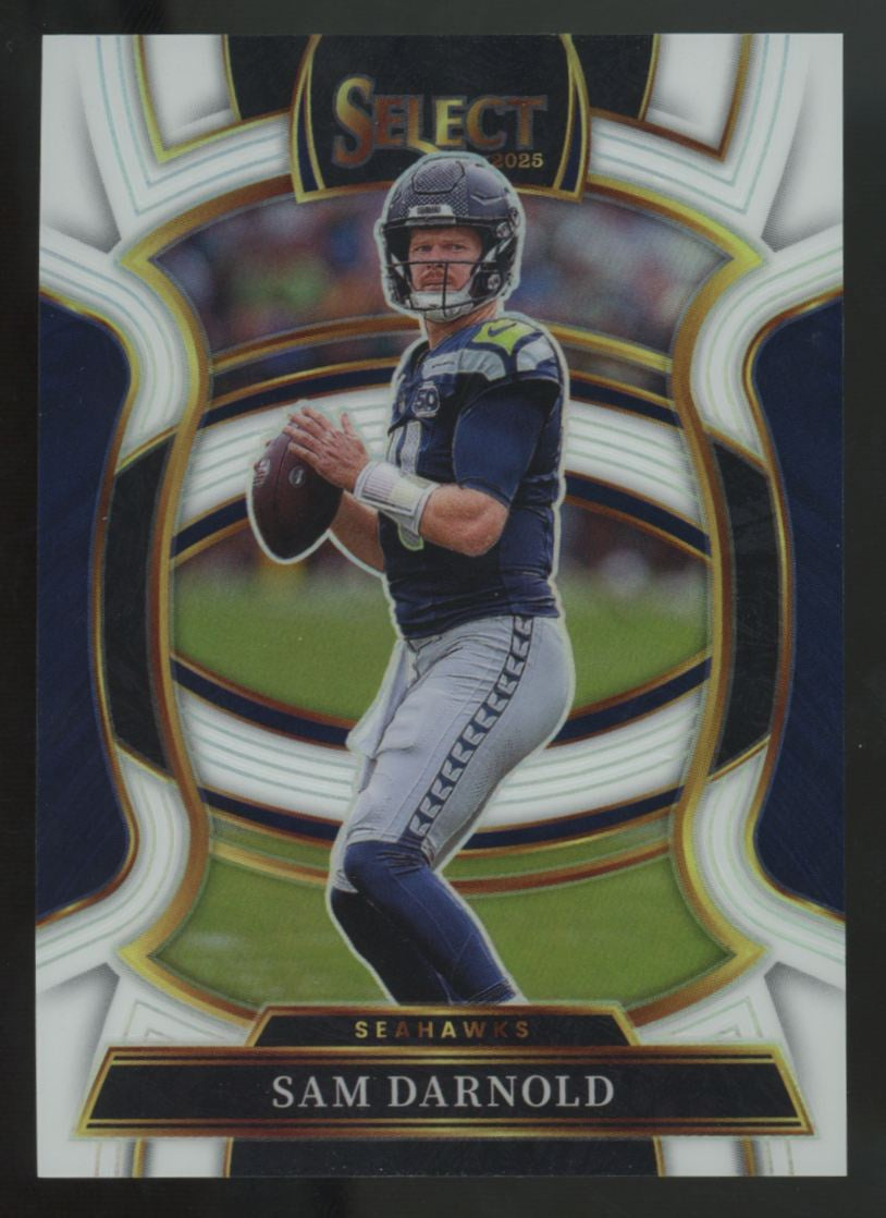 2025 Panini Select Sam Darnold Concourse White Prizm /35 #13
