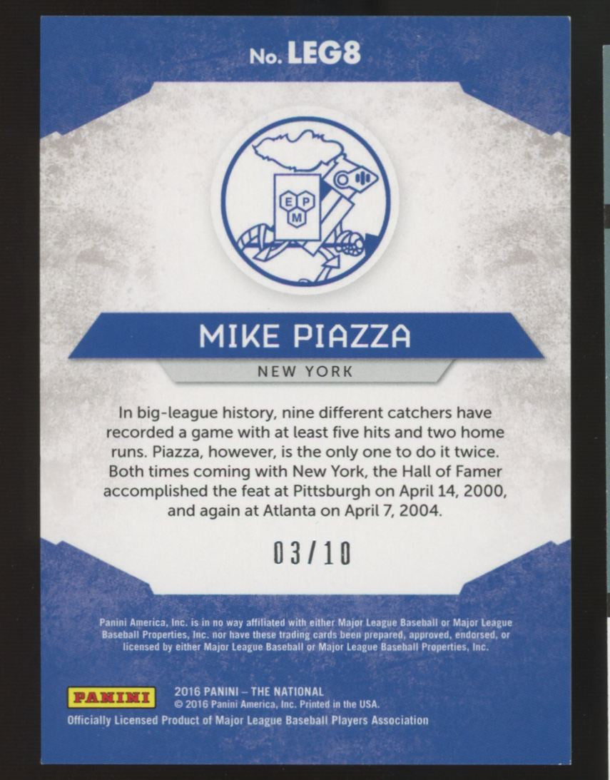 2016 Panini The National Mike Piazza Legend Thick /10 #LEG8