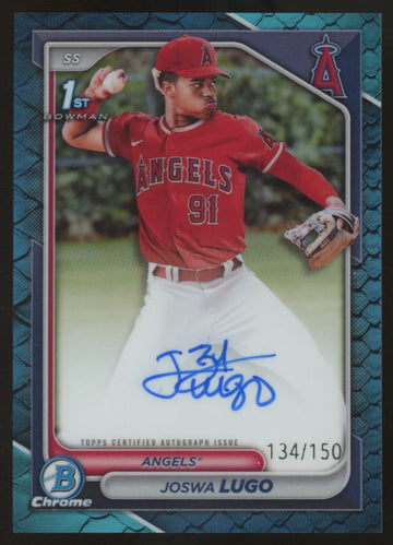 2024 Bowman Chrome Joswa Lugo Prospect Blue Reptilian Auto /150 #CPA-JL
