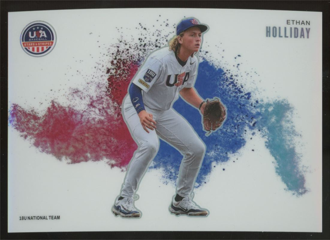 2026 USA Baseball Stars & Stripes Ethan Holliday Color Blast Prizm SSP #8