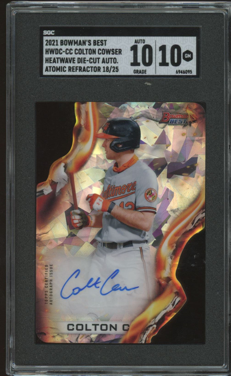 2021 Bowman's Best Colton Cowser Heatwave Auto 18/25 #HWDC-CC SGC 10 10