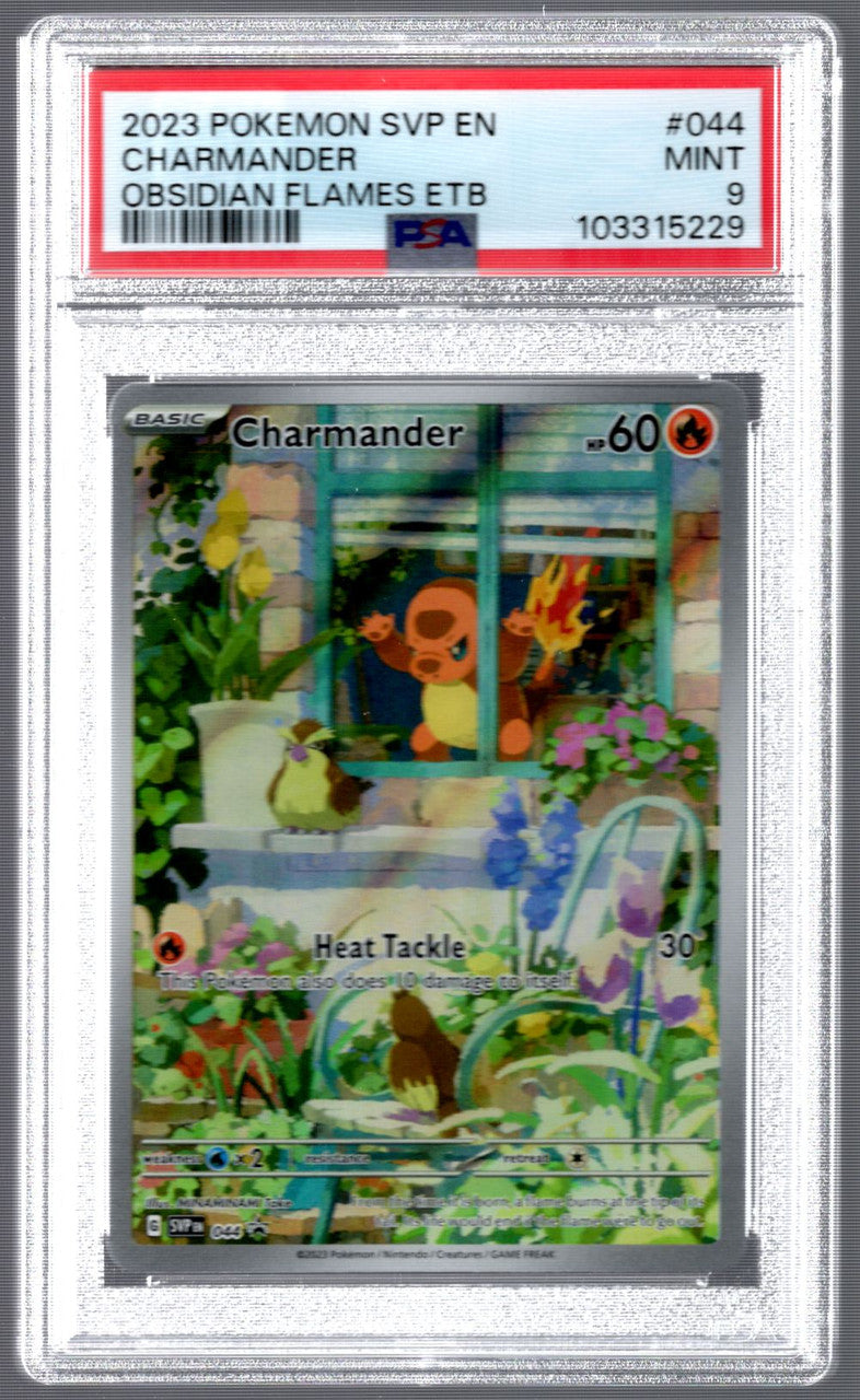 2023 Pokemon Charmander Obsidian Flames ETB Promo #044 PSA 9 (B)