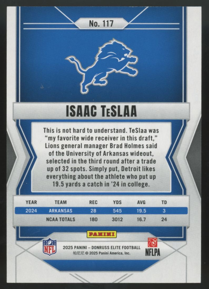 2025 Panini Donruss Elite Isaac TeSlaa RC Bronze /35 #117