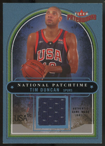 2004-05 Fleer Patchworks Tim Duncan National Patchtime Patch /200 #NP/TD