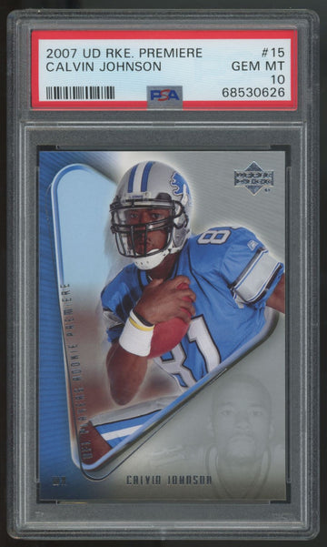 2007 Upper Deck Rookie Premiere Calvin Johnson RC #15 PSA 10