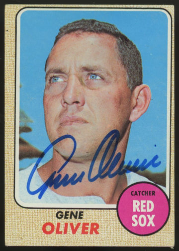 1968 Topps Gene Oliver #449 Signed Auto JSA