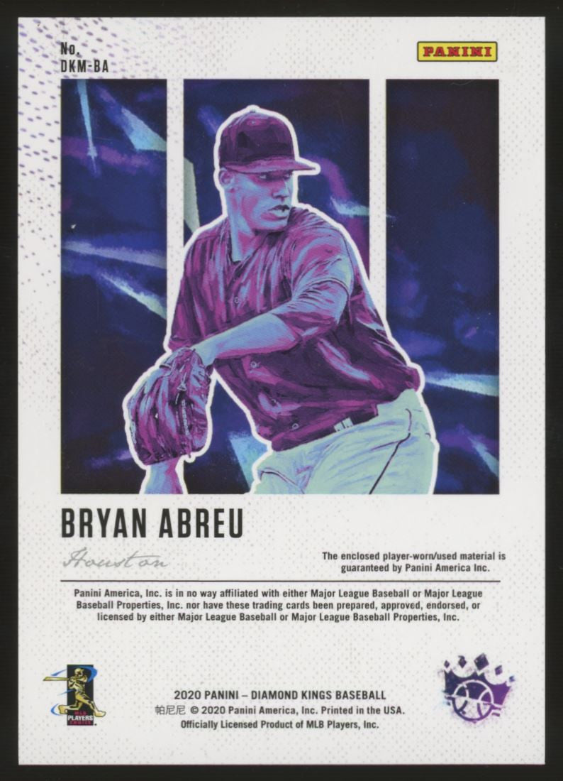 2020 Diamond Kings Bryan Abreu Dual Jersey Patch /10 #DKM-BA