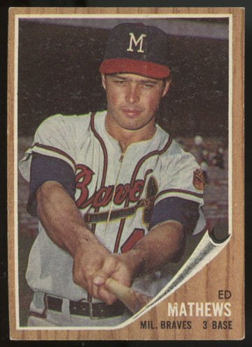 1962 Topps Ed Eddie Mathews #30 EX+