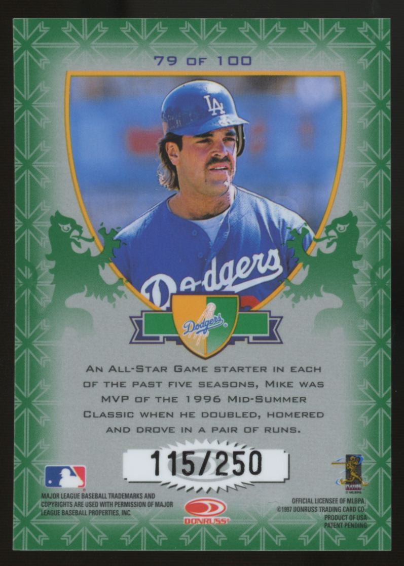 1998 Donruss Crusade Mike Piazza Green /250 #79
