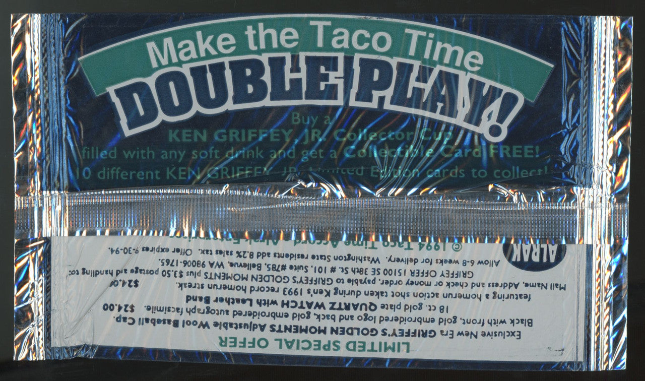 1994 Taco Time Ken Griffey Jr. Collector Card Sealed Pack