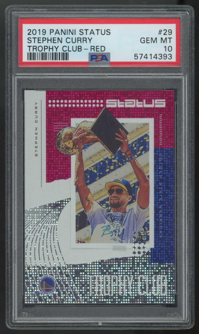 2019-20 Panini Status Stephen Curry Trophy Club Red #29 PSA 10