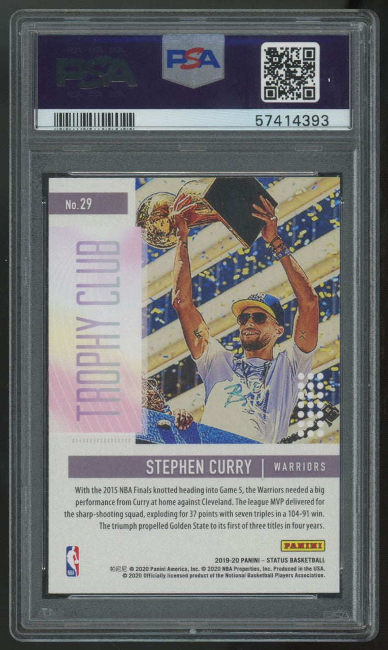 2019-20 Panini Status Stephen Curry Trophy Club Red #29 PSA 10