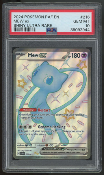 2024 Pokemon Mew ex Paldean Fates Shiny Ultra Rare #216 PSA 10