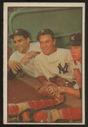 1953 Bowman Color Bauer/Berra/Mantle #44 VG/EX