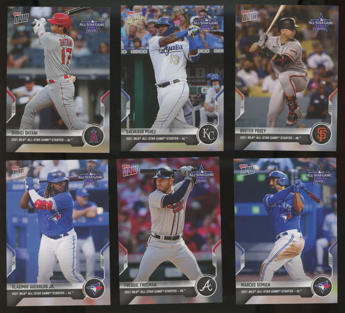 2021 Topps Now MLB All-Star Complete Set (18/18)